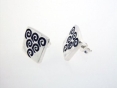 Серьги-пуссеты, серебро 925 001 01 22-00252 2009 г инфо 10332w.
