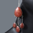 Серьги, серебро 925, коралл 001 01 21-01607 2009 г инфо 10511w.
