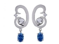 Серьги, серебро 925 ,топаз синт,циркон 004 01 21sk-00524 2009 г инфо 10527w.