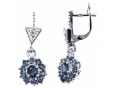 Серьги, серебро 925, сапфир DC 003 01 21spk-00156 2010 г инфо 10593w.