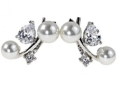 Серьги, серебро 925, жемч синт,циркон 002 01 21sk-00022 2009 г инфо 10595w.