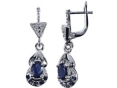 Серьги, серебро 925, сапфир DC 003 01 21sk-00087 2010 г инфо 10640w.