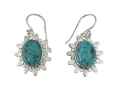 Серьги, серебро 925, бирюза 010 01 21-01959 2009 г инфо 10900w.