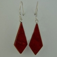 Серьги, серебро 925, коралл 001 01 21-00782 2009 г инфо 10943w.