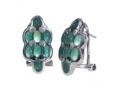 Серьги, серебро 925, хризопраз 001 01 21-02593 2010 г инфо 11379w.