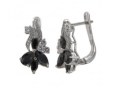 Серьги, серебро 925, оникс, циркон 008 01 21-03362 2010 г инфо 11394w.