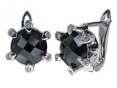 Серьги, серебро 925, оникс,циркон 002 01 21sk-00339 2010 г инфо 11396w.