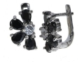 Серьги, серебро 925, оникс,циркон 002 01 21-03095 2010 г инфо 11415w.
