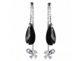 Серьги, серебро 925, оникс, циркон 008 01 21ls-00038 2010 г инфо 11509w.