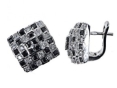 Серьги, серебро 925, оникс,циркон 003 01 21sk-00121 2010 г инфо 11576w.
